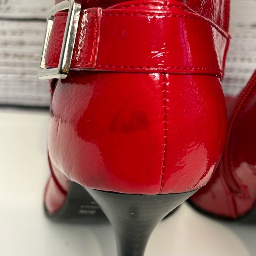 Red sexy heeled boots size 8.5 W - Picture 8 of 11